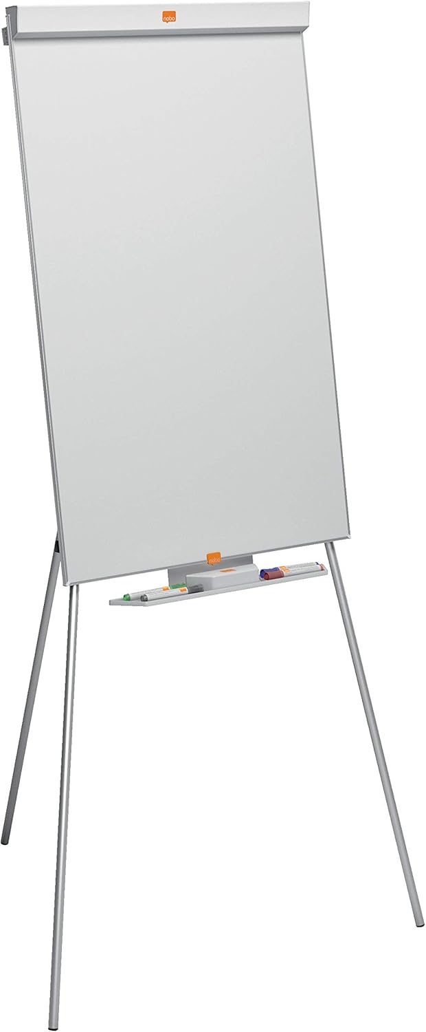 Nobo Basic Flipchart aus Melamin mit Stativgestell (höhenregulierbar, für Flipchartblöcke geeignet),