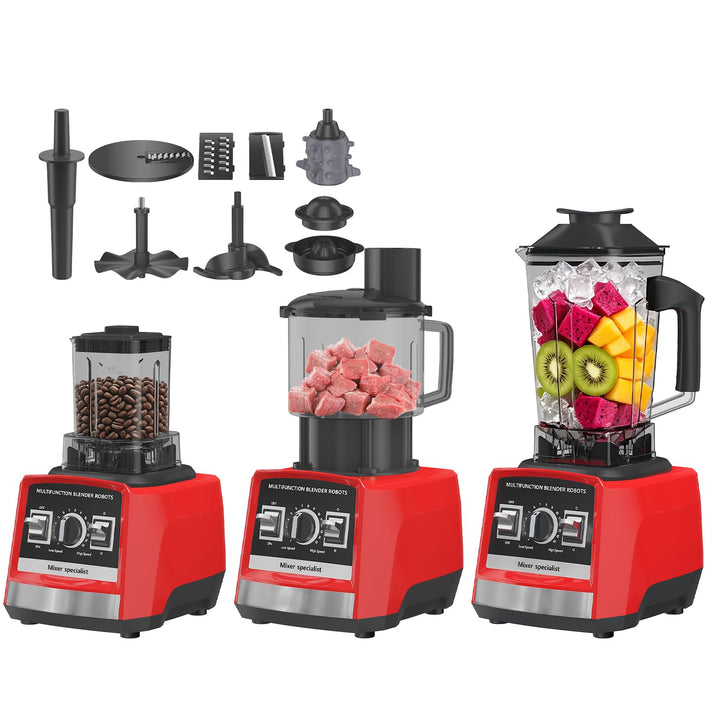 Professioneller Mixer 8 in 1, 2000 W 3 L, leistungsstarker Mixer mit 15 variablen Geschwindigkeiten,
