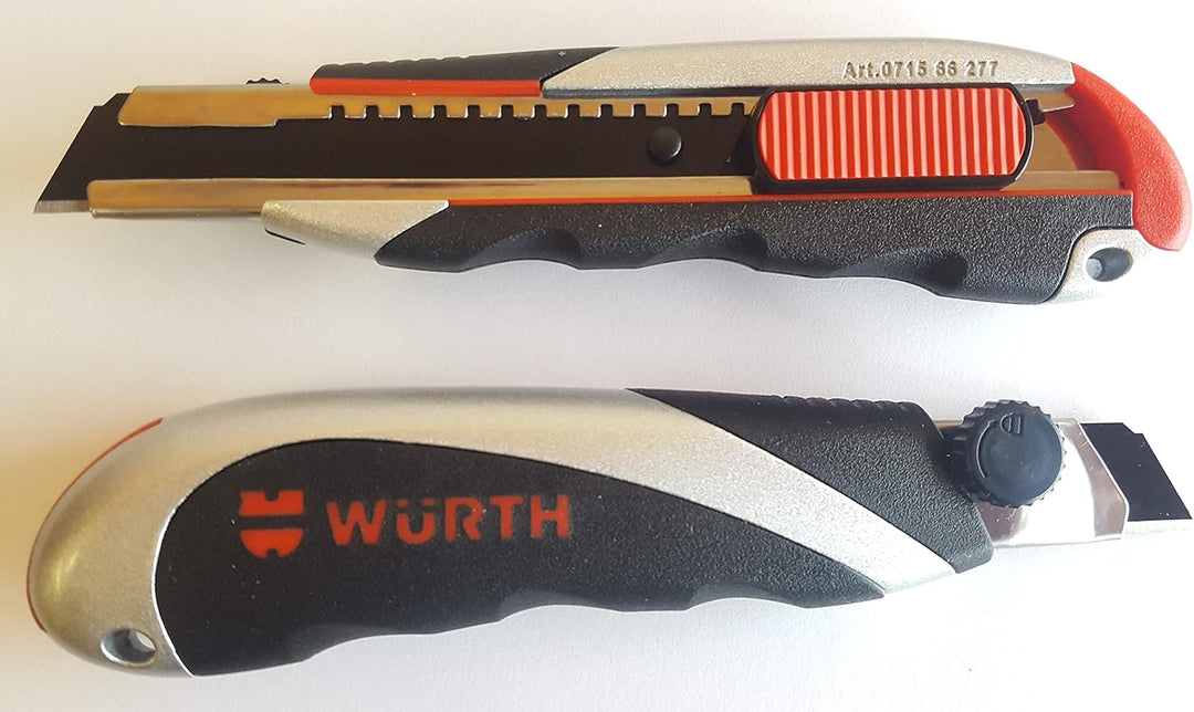 Würth 2x 3K Cutter-Messer mit Schieber und Kingenfixierung 18mm