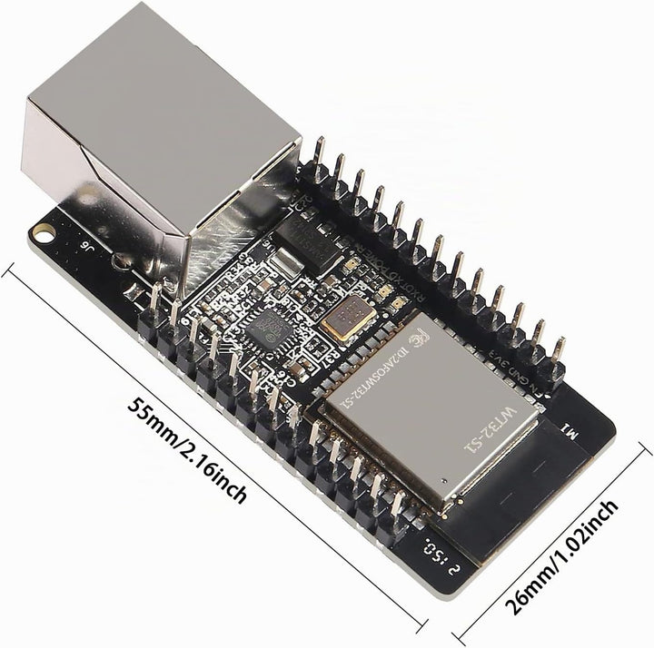 ESP Modul, WT32-ETH01 Embedded Serial Port Networking Bluetooth + WiFi Combo Gateway MCU Modul ESP D