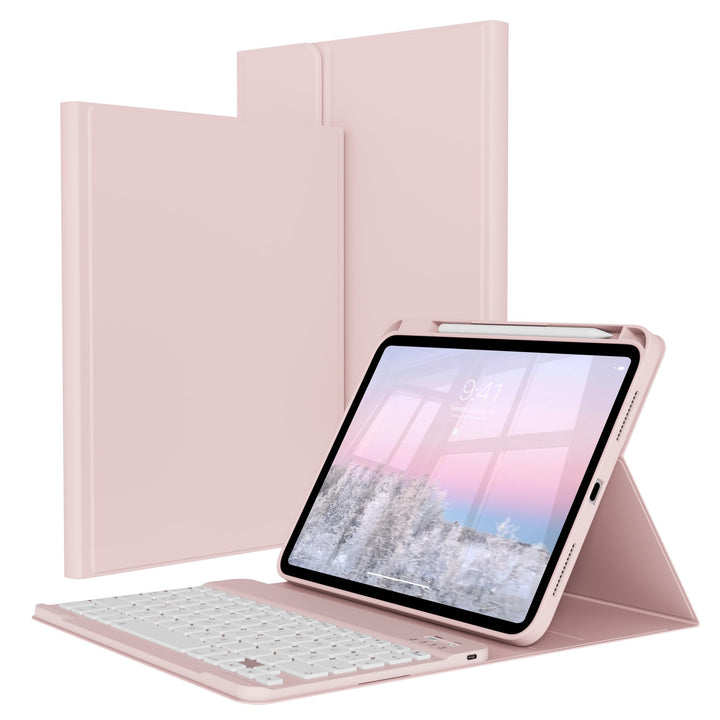 Hülle mit Tastatur für iPad A16 11/10 Generation (2025/2022, 11/10.9 Zoll) - QWERTZ Deutsches Layout