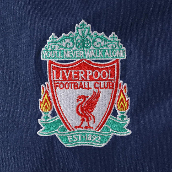Liverpool FC - Herren Wind- und Regenjacke - Offizielles Merchandise L Dunkelblau - Kapuze mit Schir