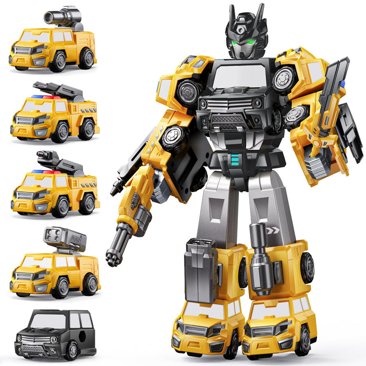 5In1 Transform Spielzeug füR Kinder,Abnehmbarer LKW Verwandelt Sich in Transforming Roboter,Robot Sp