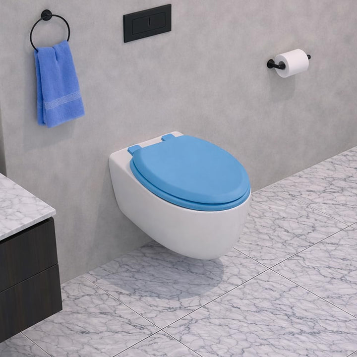 WC-Sitz Holzkern, Ｍatt – Soft-Touch & ultraglatt (ohne Orangenhaut), Absenkautomatik & Schnellversch