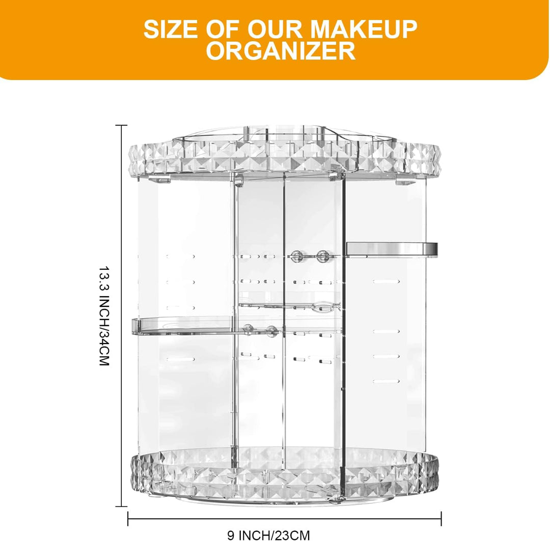 Make Up Organizer 360 Grad drehbar Kosmetik Organizers, 7 Verstellbare Ebenen Grosse Kapazität Makeu