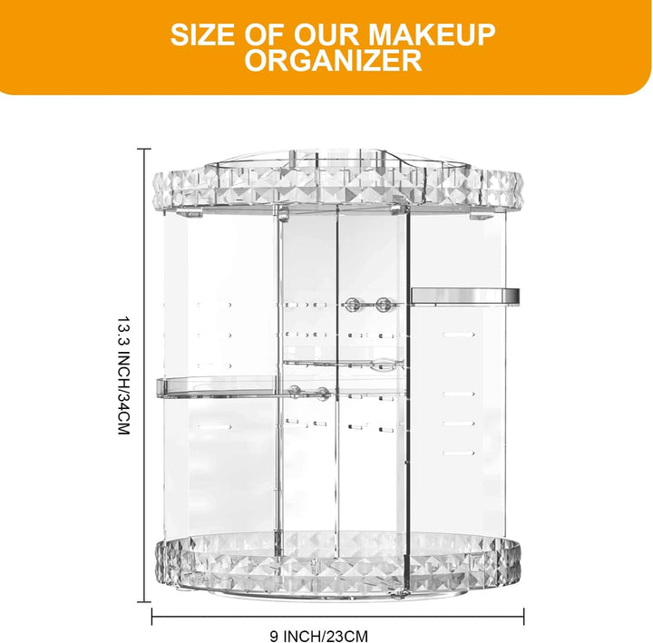 Make Up Organizer 360 Grad drehbar Kosmetik Organizers, 7 Verstellbare Ebenen Grosse Kapazität Makeu