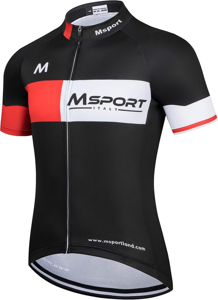 Msport Fahrradbekleidungsset – Komplettes Radtrikot-Set mit Trikot und Trägerhose, Gepolsterte Short
