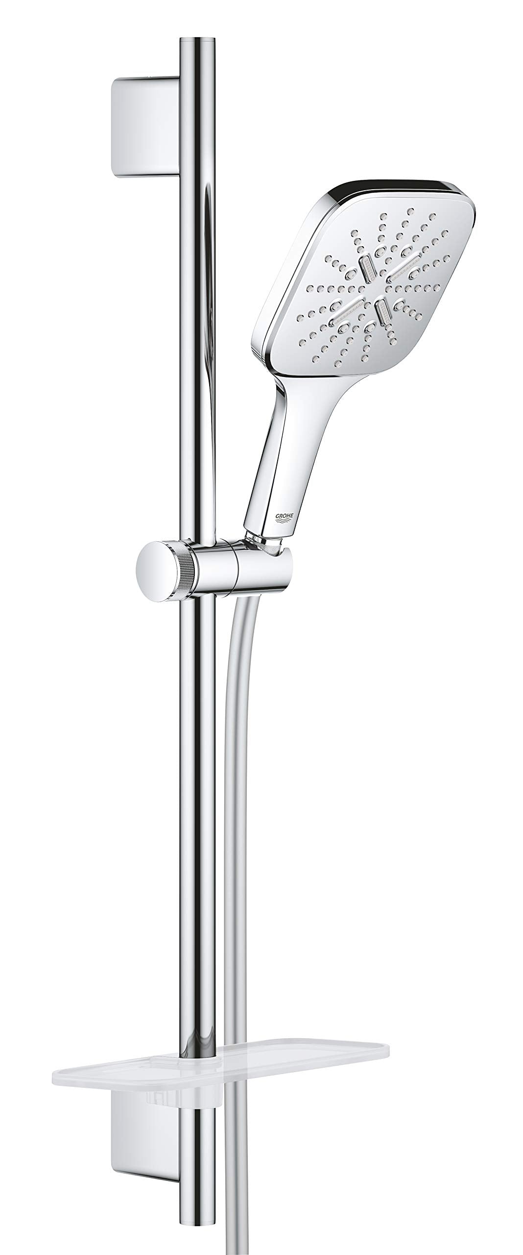 GROHE Rainshower 130 SmartActive Cube | Brausestangenset 3 Strahlarten | Chrom | 26583000