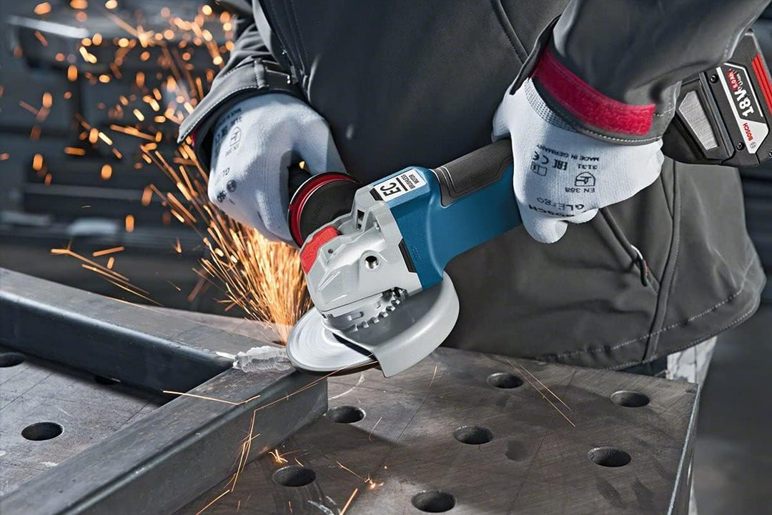 Bosch Professional 18V System Akku Winkelschleifer GWX 18V-10 PC (mit X-LOCK, Leerlaufdrehzahl: 4.50