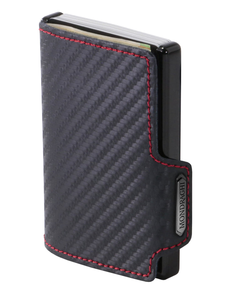 MONDRAGHI® Mini-Wallet. Ultraleichte Geldbörse mit Narbenleder. Kleiner Geldbeutel mit RFID-Schutz-C
