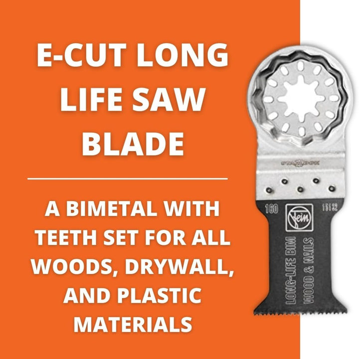 FEIN 63502160250 E-Cut Long-Life-Sägeblatt, 50mm x 35mm, à 50 Stück, schwarz/Silber,