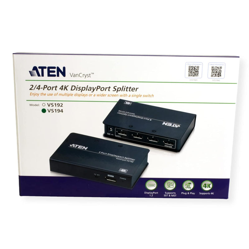 ATEN VS194 4-Port 4K DisplayPort Splitter