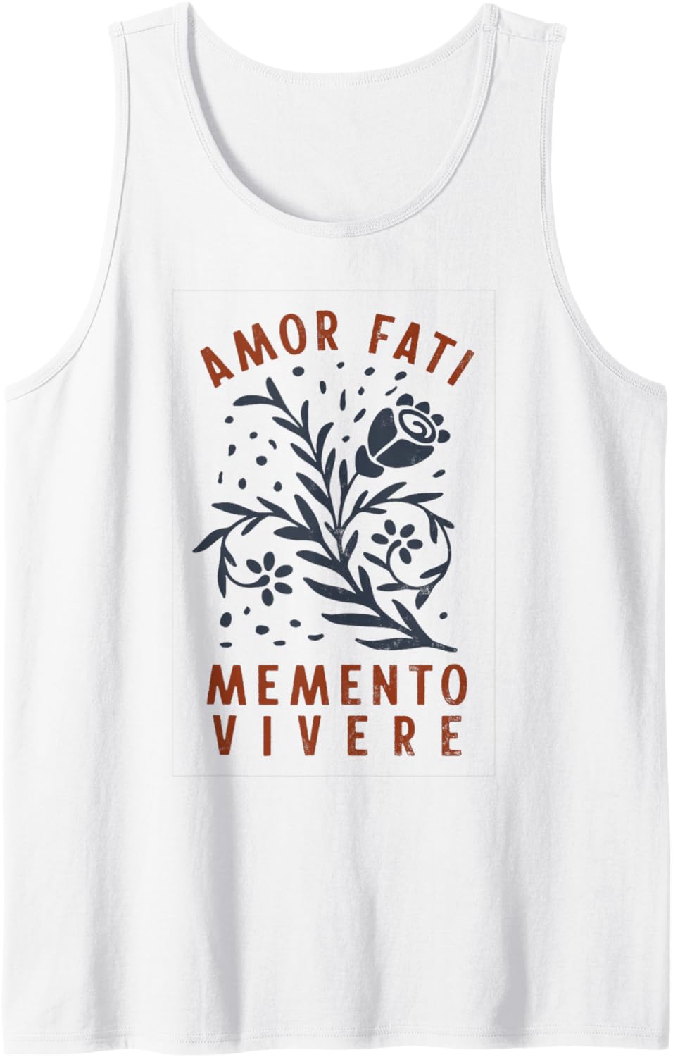 Stoisches Zitat | Amor Fati | Gebrannte Orange Tank Top