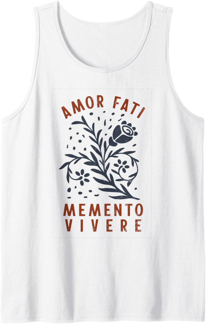 Stoisches Zitat | Amor Fati | Gebrannte Orange Tank Top