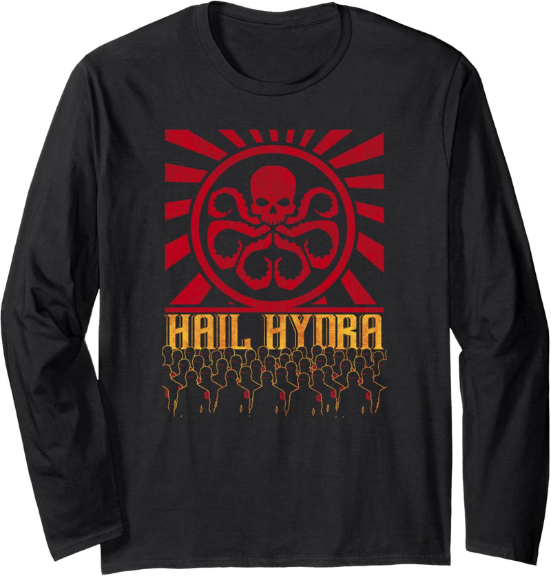 Marvel Hail Hydra Large Chest Logo Langarmshirt