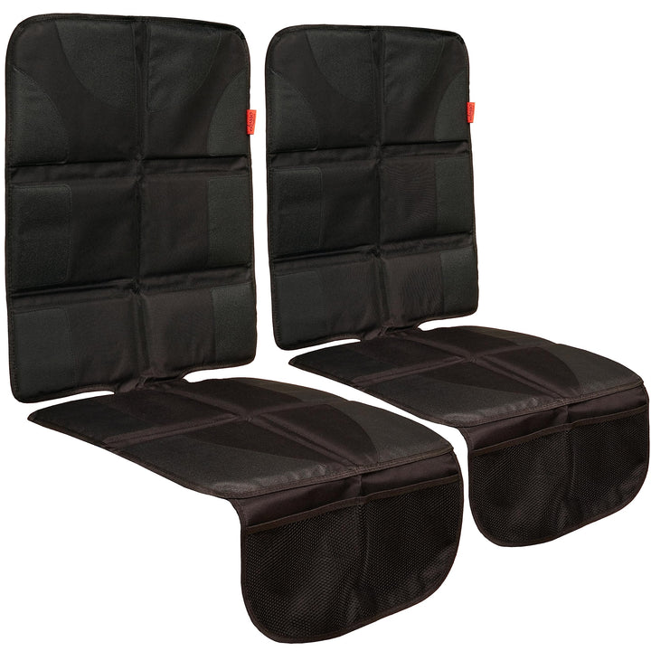 Lusso Gear Car Seat Protector Twin Pack, Thick Padding, 2 Mesh Storage Pockets, Waterproof, Protects