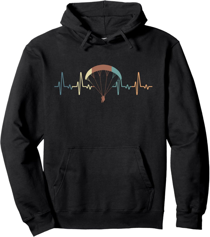 Paraglider Herzschlag fliegen Gleitschirmfliegen Pullover Hoodie