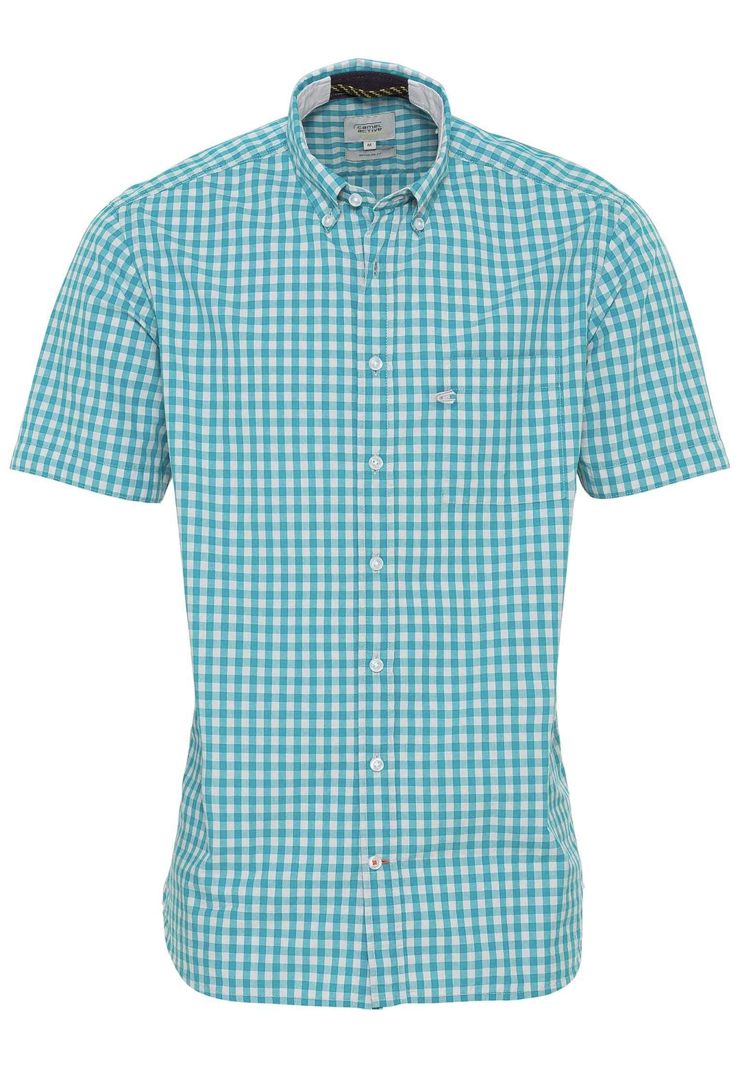 camel active Herren 4092135S26 Hemd mit Button-Down-Kragen L Ocean Blue, L Ocean Blue