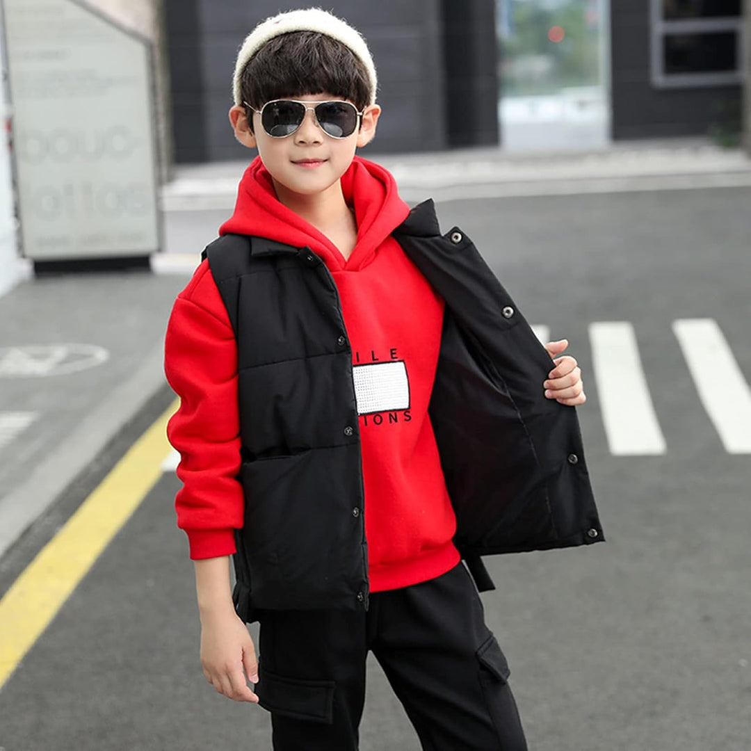 amropi Jungen Hoodie Trainingsanzug Kapuzenpullover Sweatshirt Weste Jogging Hose 3 Stück Kleidungss