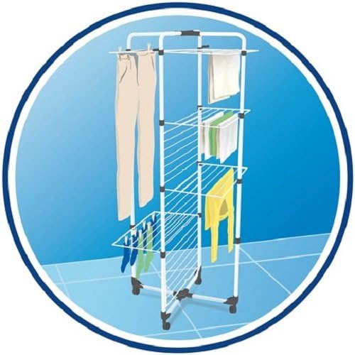 Vileda Mixer, 4 Clothes Airer, 40m Line Length, 4 Tier, 4 Wash Loads, Flex Joint, Rollable, 71,5 x 1