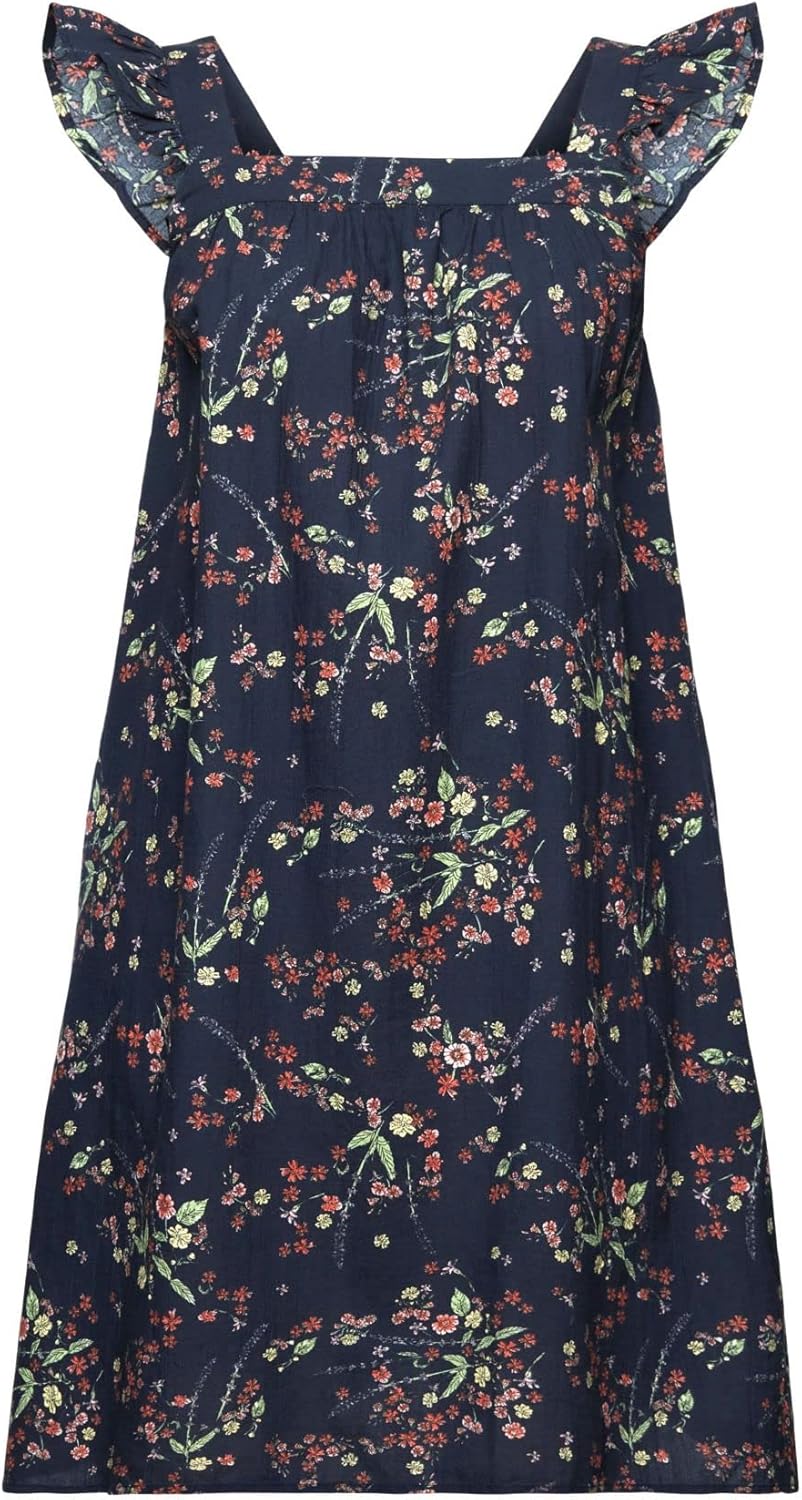 ESPRIT Bedrucktes Minikleid, 100% Baumwolle XXS Dark Blue, XXS Dark Blue