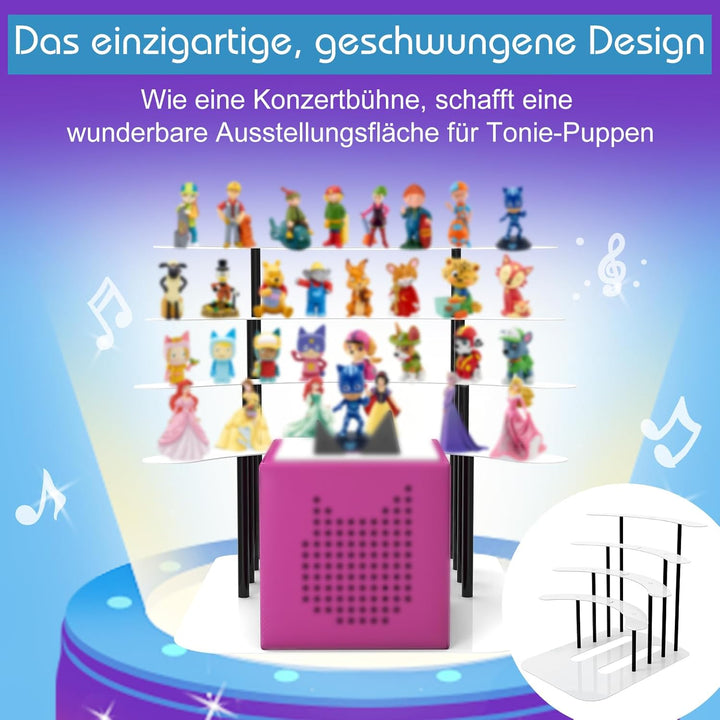 JYiuog Regal für Tonies, Metall Display ständer für Toniebox，Aufbewahrungsregal für 30–40 Figuren ,