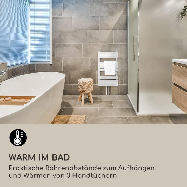Blumfeldt Badheizkörper, Design Heizkörper Flach, Sparsamer Flachheizkörper Vertikal, Wand-Röhrenhei
