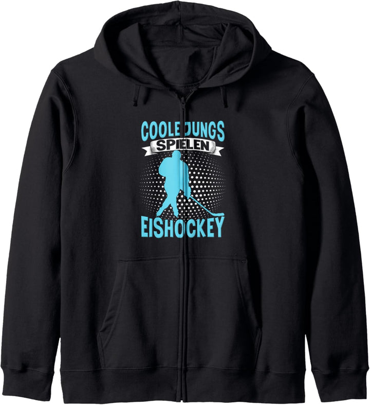 Hockey Eishockeyspieler Jungs Jungen Eishockey Kapuzenjacke