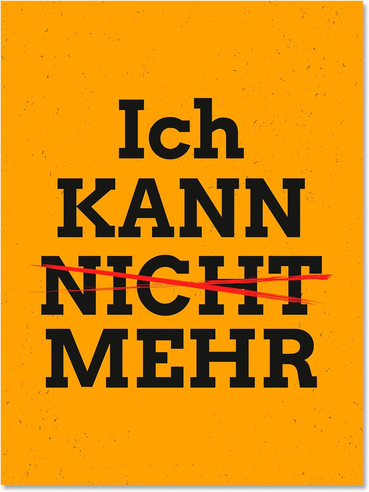 wandmotiv24 Leinwand-Bilder Motivation, Grösse 40x30cm, Hochformat, ich kann mehr, Spruch auf Leinwa