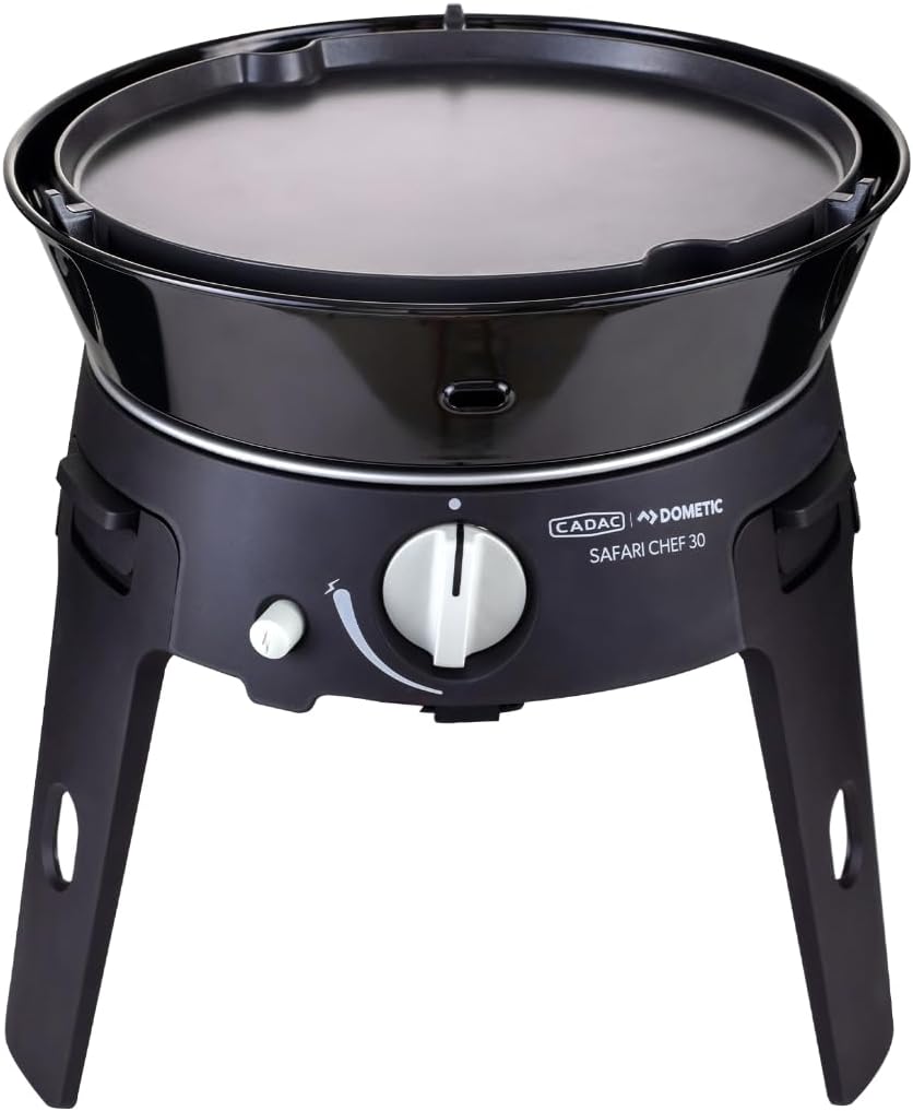 CADAC - Safari Chef 30 LP Deluxe - Tragbare Grills - GreenGrill-Keramikbeschichtung – inkl. Tragetas