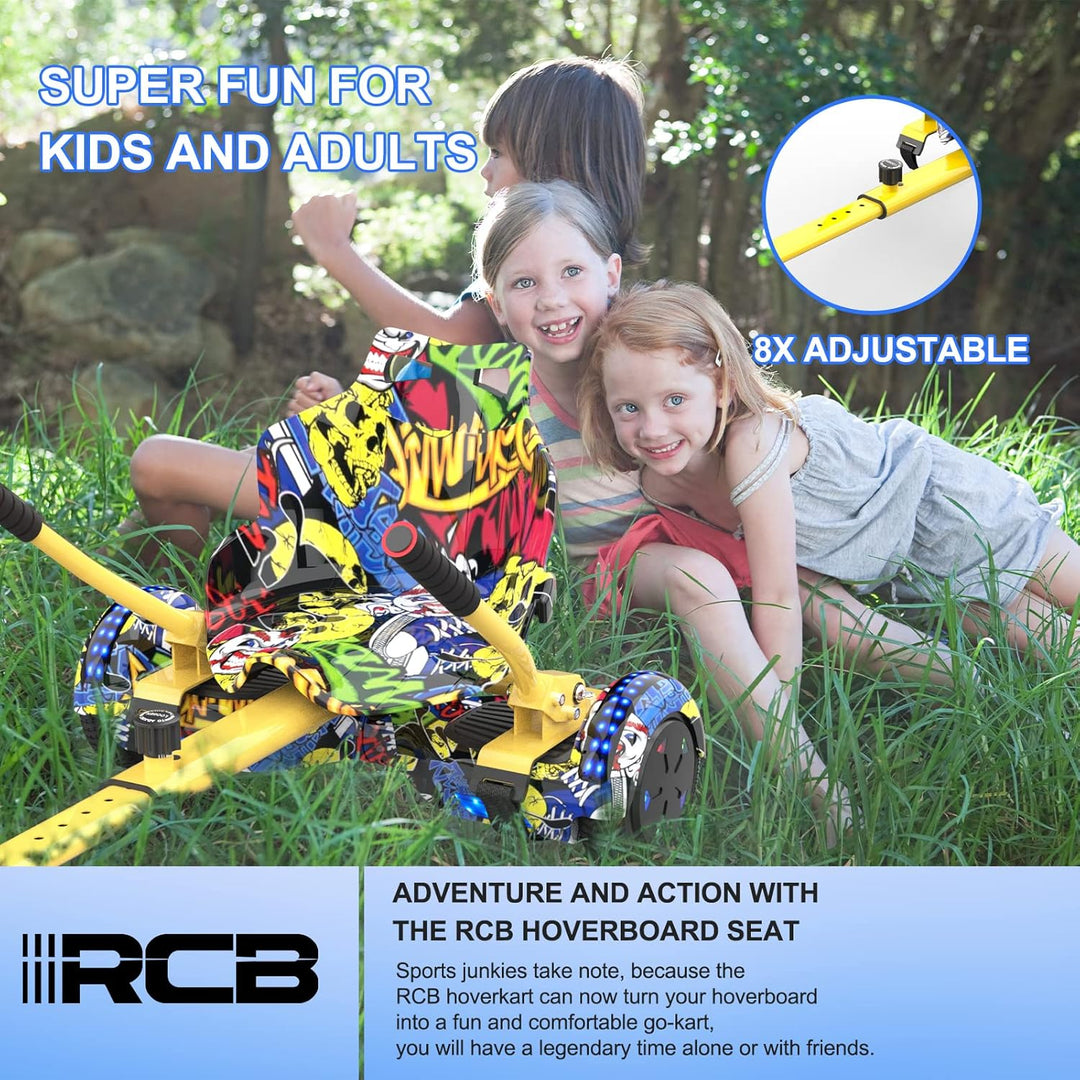 RCB Hoverboard Sitz,Go-Kart Zubehör für Hoverboards,Hoverboard mit Sitz passend für Aller 6.5"-10" Z