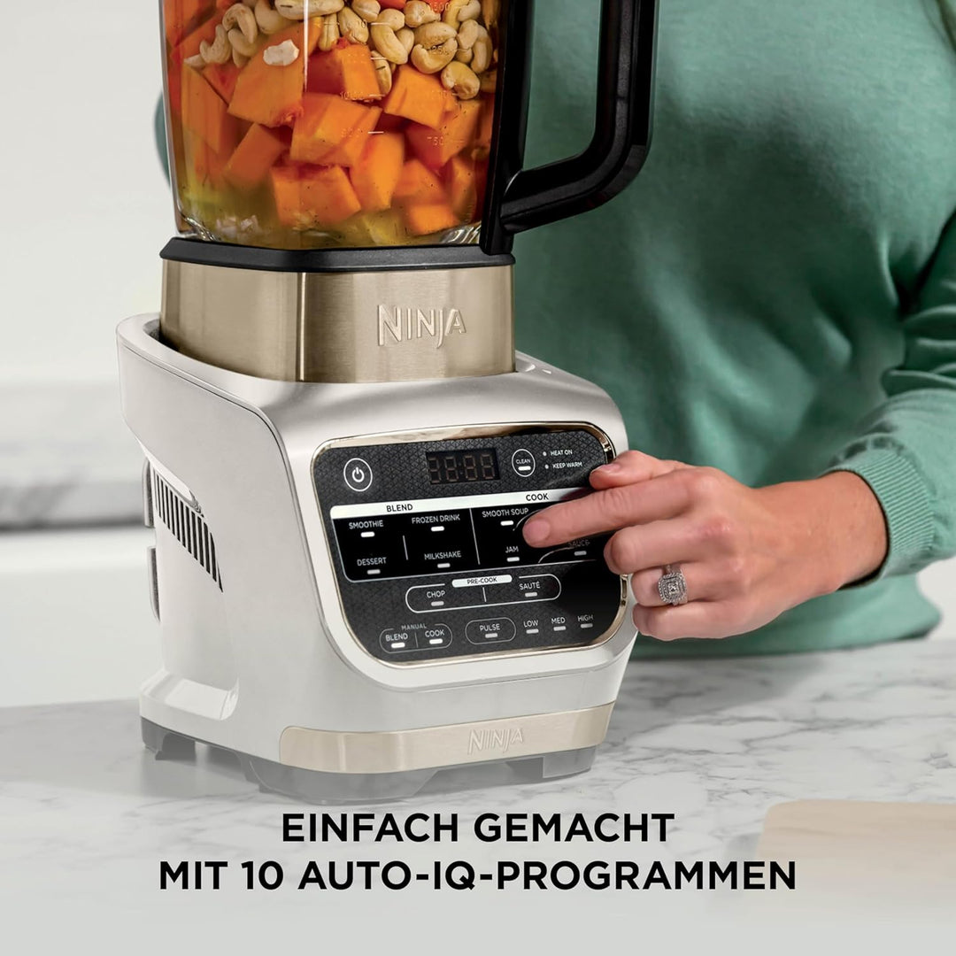 Ninja Foodi Mixer & Suppenbereiter, 10 Auto-iQ-Programme, 1,7L Glaskrug, heisser & kalter Mixer, int
