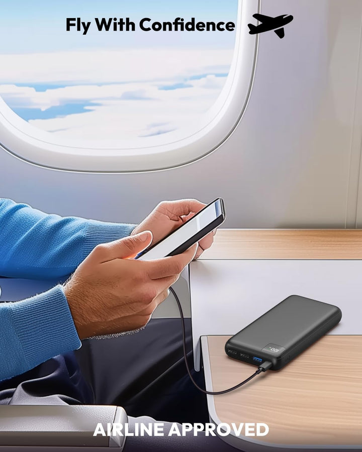 Power Bank 27000mAh Externer Akku - SOARAISE 22.5W Powerbank PD USB C Tragbares Ladegerät Akkupack m