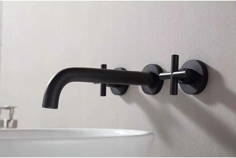 Rea Waschtischarmatur ENCASTRÉ EXIT BLACK MAT Wasserhahn Bad Badarmatur aus Messing Armatur für Wasc