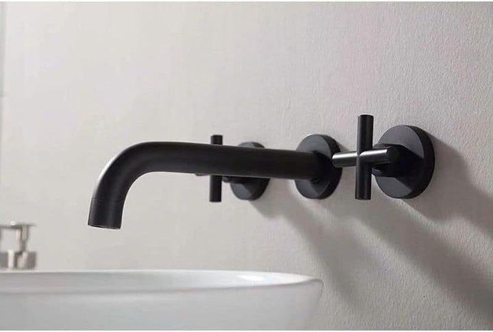 Rea Waschtischarmatur ENCASTRÉ EXIT BLACK MAT Wasserhahn Bad Badarmatur aus Messing Armatur für Wasc