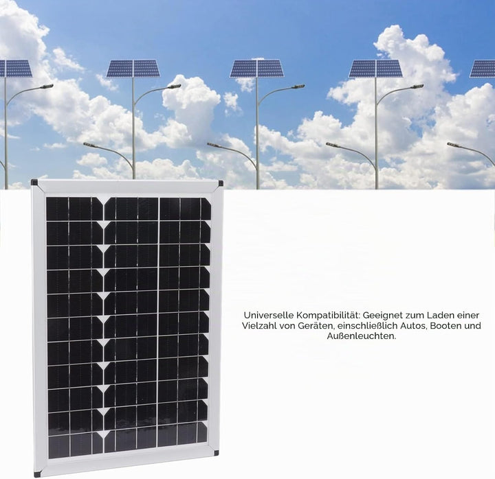 100W Solar Panel Kit E mit 20A 12 V 24 V Controller für das Camping des Autos