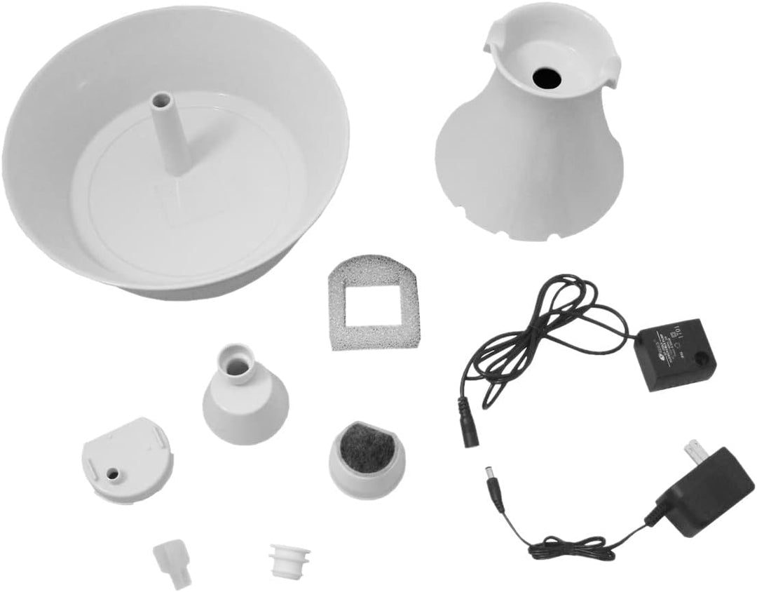 PetSafe Drinkwell Keramik-Trinkbrunnen Avalon, Gefiltertes Trinkwasser für Hunde und Katzen, 2 L Was