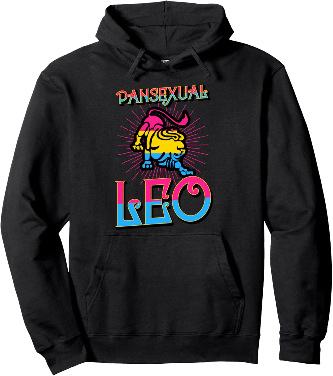 Pansexual Leo Zodiac Sign Birthday Horoscope LGBTQ Pullover Hoodie