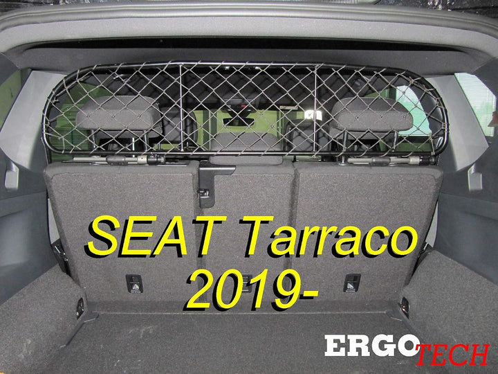 ERGOTECH Trennnetz Trenngitter kompatibel mit SEAT Tarraco (ab BJ 2019), RDA65-S8, für Hunde und Gep