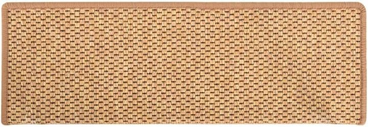vidaXL Treppenmatten 15Stk., Stufenmatten Selbstklebend, Treppenteppich in Sisal-Optik, Treppenstufe