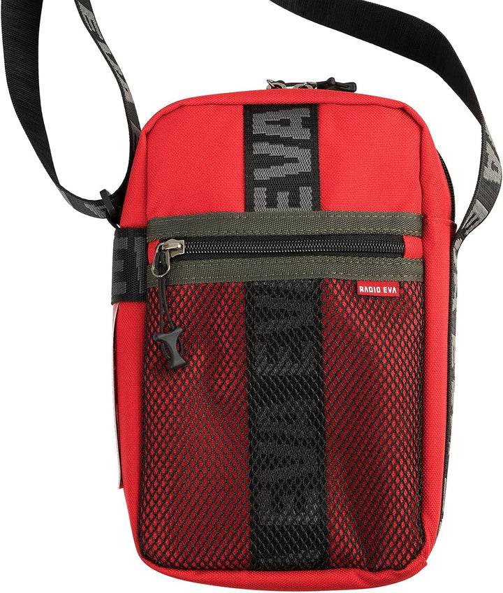 FIREFIRST x RADIO EVA - Evangelion Mini Shoulder Bags Schule Schultertaschen Rot W15×H23×D8（cm）, Rot