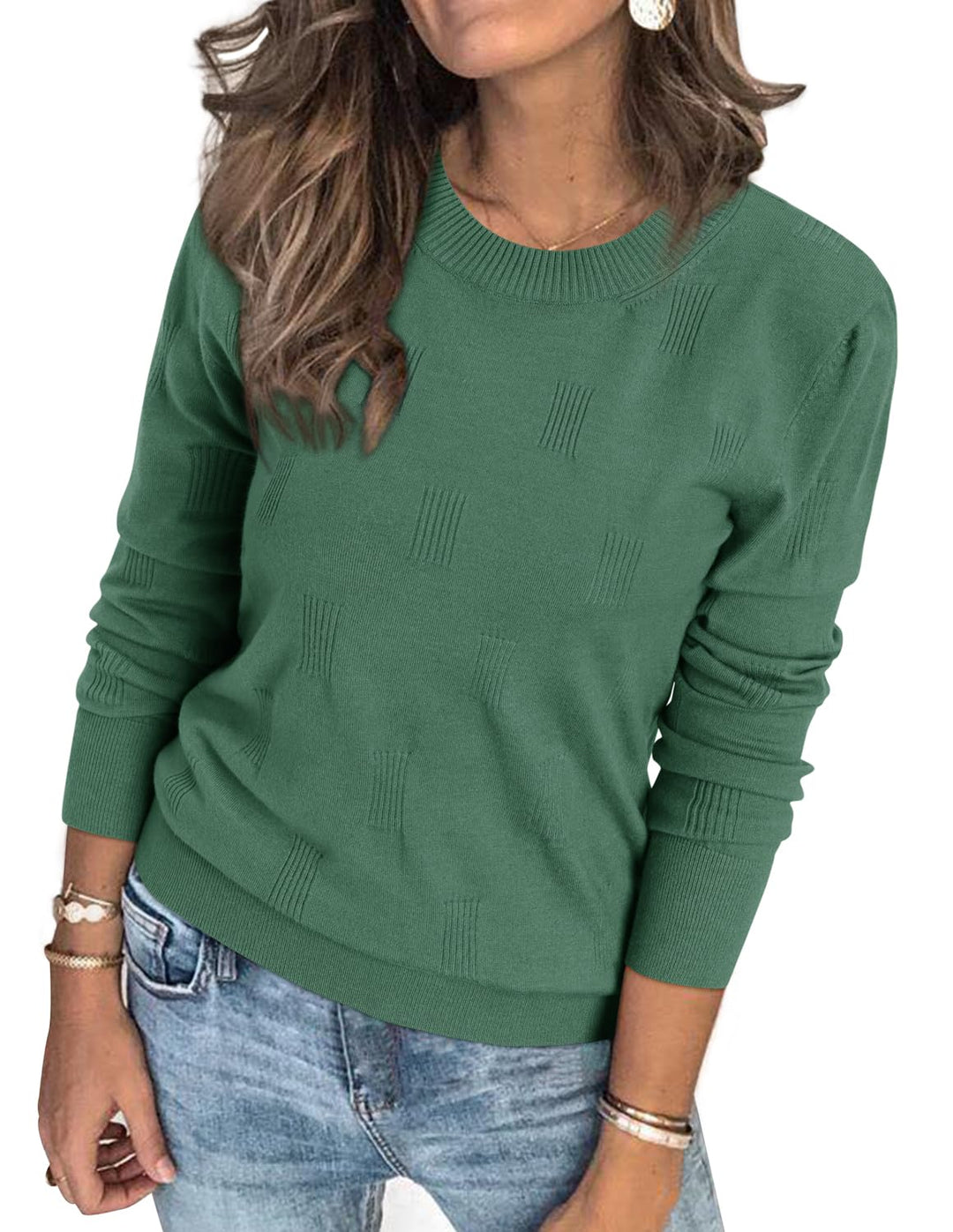 Arach&Cloz Pullover Damen Kurzarm/Langarm Elegant Frühling Sommer Strickpullover Rundhals Pulli Swea