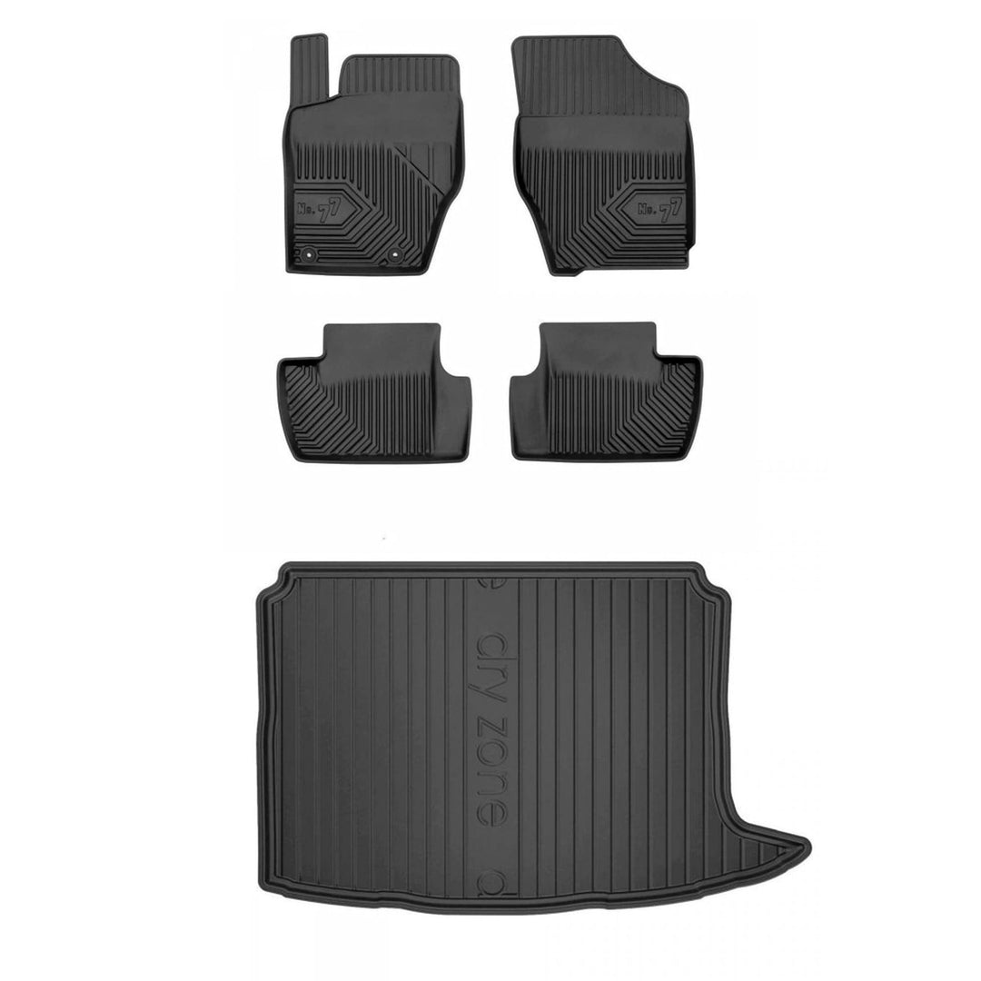 Satz Fussmatten und Gummimatte für Citroen C4 I 2004-2010