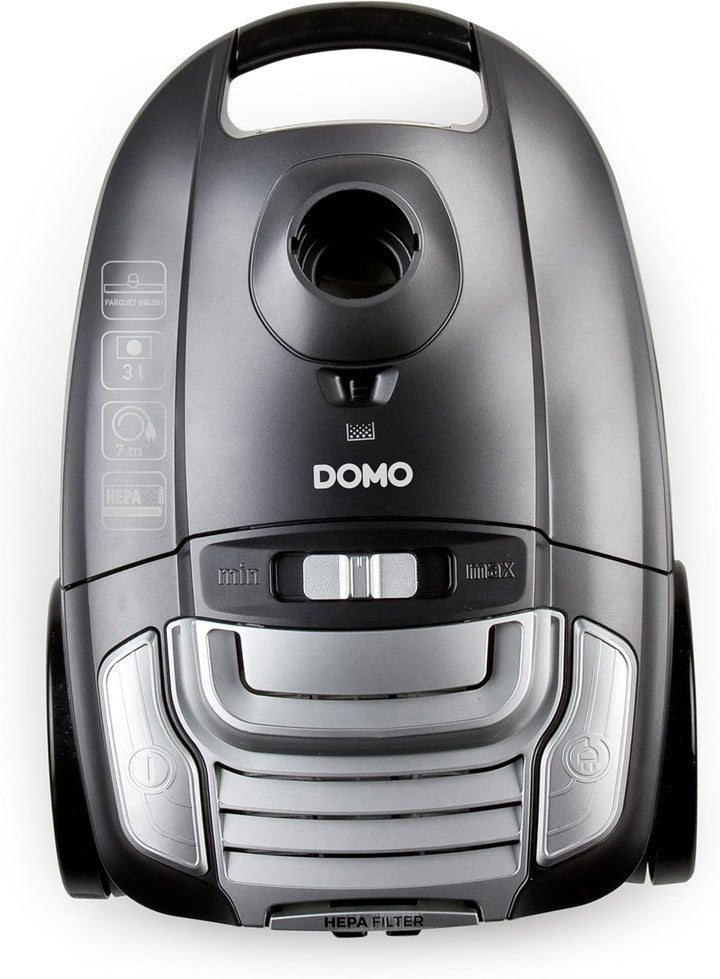 DOMO DO7285S Staubsauger mit Beutel - 3 L - 700 W - grau