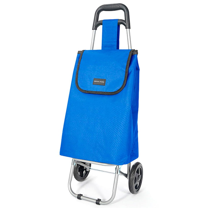 VERTICAL STUDIO Einkaufstrolley 35 L – Klappbar, leicht & robust, mit Alugestell, Reissverschlusstas