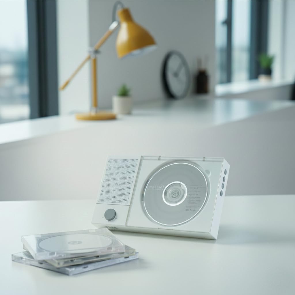 Tinyl Split: 3-in-1-CD-Player, abnehmbarer Bluetooth-Lautsprecher und CD-Player, tragbar, wiederaufl