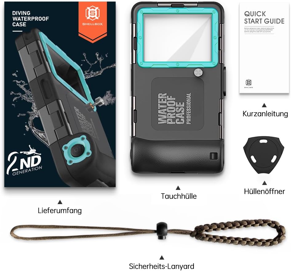 Unterwasser-Tauchgehäuse für iPhone, Samsung Galaxy, Huawei Xiaomi Redmi Smartphones, Professionelle