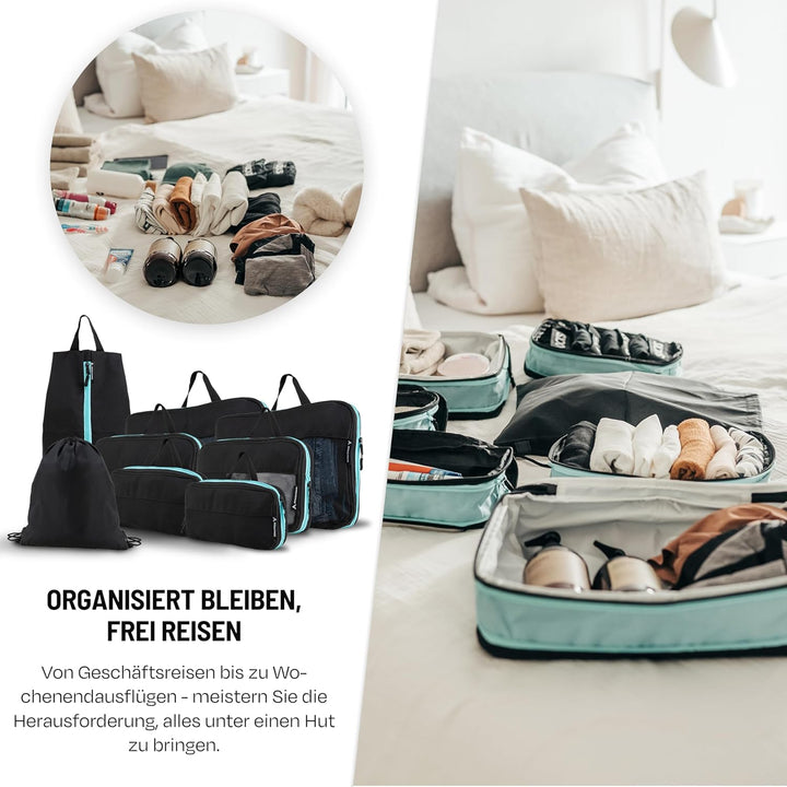 Atacama Premium Kompressions-Packwürfel-Set: Reissverschluss & Dual-Taschen, Packtaschen mit Kompres