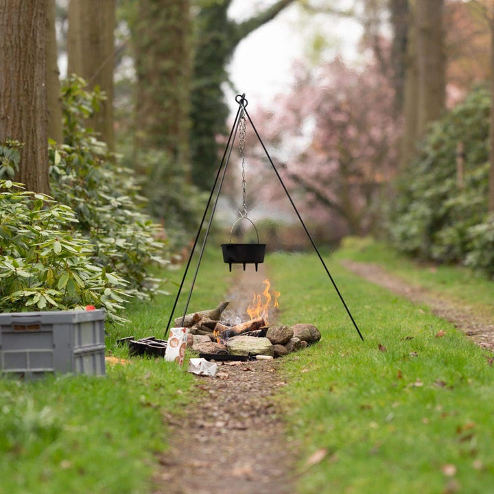 Esschert Design BBQ Dreifuss mit Kette, silber, 5x5x160 cm, FF218