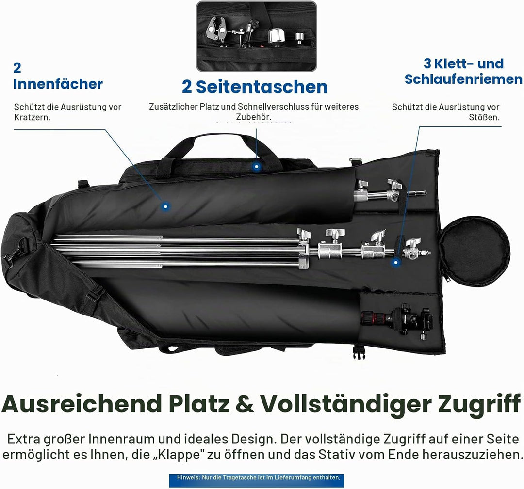 NEEWER 1m Stativ Tragetasche, strapazierfähige, wasserdichte Nylontasche mit Griffen und Schultergur
